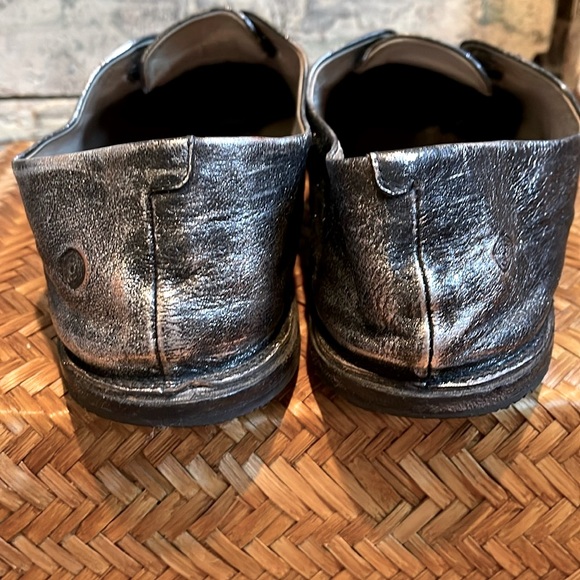 EUC Marsell Leather Distressed Laceless Metallic Oxfords, /40.5 EU, 10.5 US/ - Picture 5 of 8